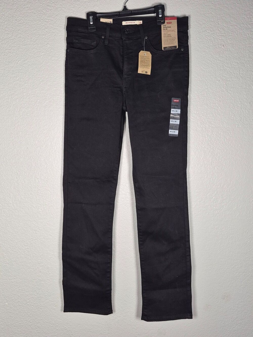 Levi's 311 NWT Women's Shaping Tummy Slimming Jeans Black Denim 30x30